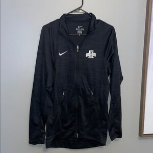 Nike Black Utility Jacket with Hood and Synthetic Material